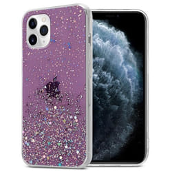 Coque pour Apple iPhone 11 Etui en Violet avec Paillettes Case Cover Housse Protection Silicone TPU Paillettes Glitter