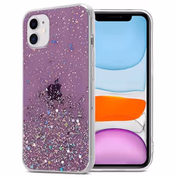Coque pour Apple iPhone 11 PRO Etui en Violet avec Paillettes Case Cover Housse Protection Silicone TPU Paillettes Glitter