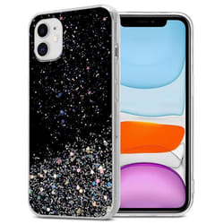 Coque pour Apple iPhone 11 PRO MAX Etui en Noir avec Paillettes Case Cover Housse Protection Silicone TPU Paillettes Glitter