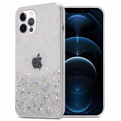 Coque pour Apple iPhone 12 / 12 PRO Etui en Transparent avec Paillettes Case Cover Housse Protection Silicone TPU Paillettes