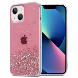 Coque pour Apple iPhone 13 MINI Etui en Rose avec Paillettes Case Cover Housse Protection Silicone TPU Paillettes Glitter