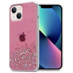 Coque pour Apple iPhone 13 MINI Etui en Rose avec Paillettes Case Cover Housse Protection Silicone TPU Paillettes Glitter
