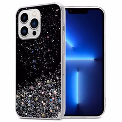Coque - CADORABO - iPhone 13 PRO - Noir - Paillettes - Protection Silicone TPU