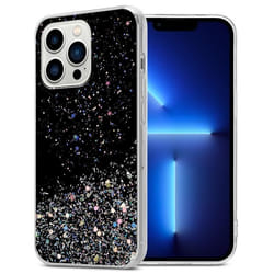 Coque - CADORABO - iPhone 13 PRO - Noir - Paillettes - Protection Silicone TPU