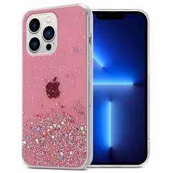 Coque pour Apple iPhone 13 PRO Etui en Rose avec Paillettes Case Cover Housse Protection Silicone TPU Paillettes Glitter