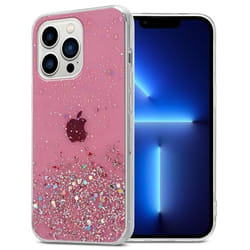 Coque pour Apple iPhone 13 PRO Etui en Rose avec Paillettes Case Cover Housse Protection Silicone TPU Paillettes Glitter