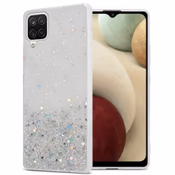 Coque pour Samsung Galaxy A12 / M12 Etui en Transparent avec Paillettes Case Cover Housse Protection Silicone TPU Paillettes