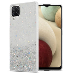Coque pour Samsung Galaxy A12 / M12 Etui en Transparent avec Paillettes Case Cover Housse Protection Silicone TPU Paillettes