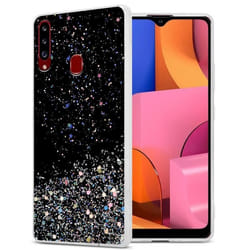 Coque - CADORABO - Samsung Galaxy A20s - Noir - Paillettes - Protection Silicone TPU