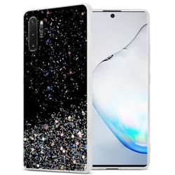 Coque pour Samsung Galaxy NOTE 10 PLUS Etui en Noir avec Paillettes Case Cover Housse Protection Silicone TPU Paillettes Glitter