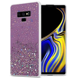 Coque pour Samsung Galaxy NOTE 9 Etui en Violet avec Paillettes Case Cover Housse Protection Silicone TPU Paillettes Glitter