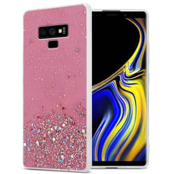 Coque pour Samsung Galaxy NOTE 9 Etui en Rose avec Paillettes Case Cover Housse Protection Silicone TPU Paillettes Glitter
