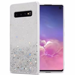 Coque pour Samsung Galaxy S10 4G Etui en Transparent avec Paillettes Case Cover Housse Protection Silicone TPU Paillettes Gli ...