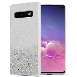 Coque pour Samsung Galaxy S10 4G Etui en Transparent avec Paillettes Case Cover Housse Protection Silicone TPU Paillettes Glitter