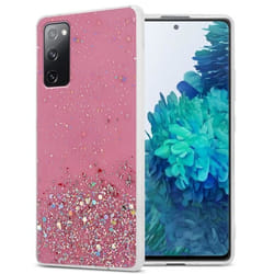 Coque pour Samsung Galaxy S20 FE Etui en Rose avec Paillettes Case Cover Housse Protection Silicone TPU Paillettes Glitter