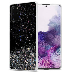 Coque - CADORABO - Samsung Galaxy S20 PLUS - Noir - Paillettes - Silicone TPU