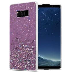 Coque - CADORABO - Samsung Galaxy S8 PLUS - Violet - Paillettes - Protection Silicone TPU