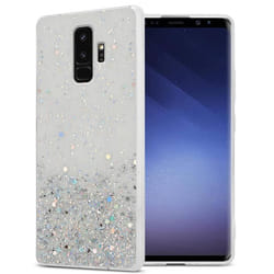 Coque pour Samsung Galaxy S9 PLUS Etui en Transparent avec Paillettes Case Cover Housse Protection Silicone TPU Paillettes Glitter