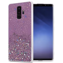 Coque pour Samsung Galaxy S9 PLUS Etui en Violet avec Paillettes Case Cover Housse Protection Silicone TPU Paillettes Glitter