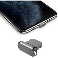 Bouchon de protection pour Apple iPhone en Gris contre la poussière pour le port de chargement