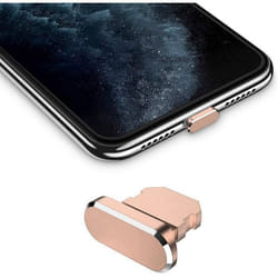 Bouchon de protection pour Apple iPhone en Or Rose contre la poussière pour le port de chargement