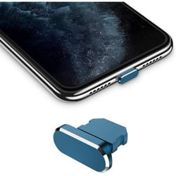 Bouchon de protection pour Apple iPhone en Navy Bleu contre la poussière pour le port de chargement