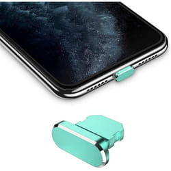 Bouchon de protection pour Apple iPhone en Vert contre la poussière pour le port de chargement