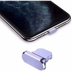 Bouchon de protection pour Apple iPhone en Lilas contre la poussière pour le port de chargement