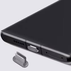 Bouchon de protection pour USB C en Gris contre la poussière pour le port de chargement Etanche à la poussière