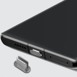 Bouchon de protection pour USB C en Gris contre la poussière pour le port de chargement Etanche à la poussière