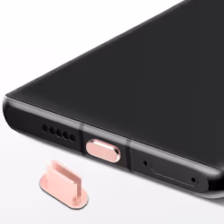 Cadorabo Bouchon de protection pour USB C en Or Rose contre la poussière pour le port de chargement Etanche à la poussière