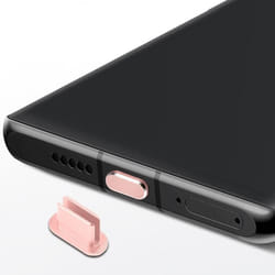 Cadorabo Bouchon de protection pour USB C en Or Rose contre la poussière pour le port de chargement Etanche à la poussière