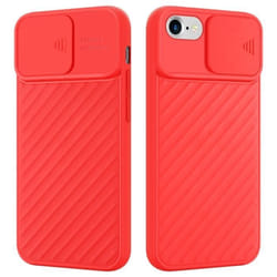 Coque pour Apple iPhone 7 / 7S / 8 / SE 2020 Housse en Mat Rouge Etui Case Cover Silicone TPU et protection pour appareil photo