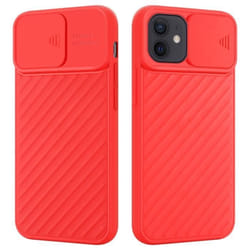 Coque pour Apple iPhone 12 MINI Housse en Mat Rouge Etui Case Cover Silicone TPU et protection pour appareil photo