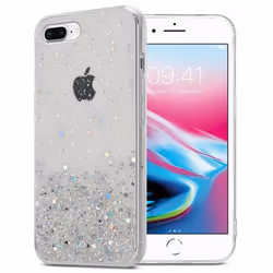 Coque - CADORABO - iPhone 7 PLUS / 7S PLUS / 8 PLUS - Transparent avec Paillettes - Protection Silicone TPU