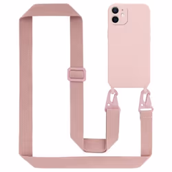 Coque Collier - CADORABO - iPhone 12 MINI - LIQUID PINK - Silicone TPU - Cordon réglable