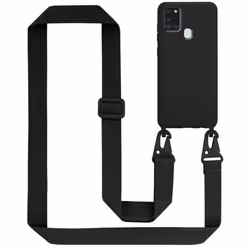 Coque Collier - CADORABO - Samsung Galaxy A21s - LIQUID BLACK - Silicone TPU - Étui Fashion