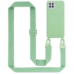 Coque Collier pour Samsung Galaxy A22 4G / M22 / M32 4G Housse en LIQUID LIGHT GREEN Etui Fashion Necklace a la mode Case Cover