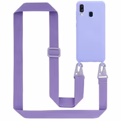 Coque Collier pour Samsung Galaxy A40 Housse en LIQUID LIGHT PURPLE Etui Fashion Necklace a la mode Case Cover Silicone régla ...