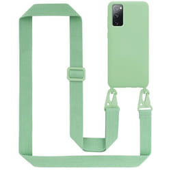 Coque Collier pour Samsung Galaxy S20 FE Housse en LIQUID LIGHT GREEN Etui Fashion Necklace a la mode Case Cover Silicone réglable