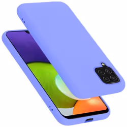 Coque pour Samsung Galaxy A22 4G / M22 / M32 4G Housse en LIQUID LIGHT PURPLE Etui Case Cover Protection en Silicone TPU tele ...