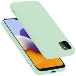 Coque pour Samsung Galaxy A22 5G Housse en LIQUID LIGHT GREEN Etui Case Cover Protection en Silicone TPU telephone portable