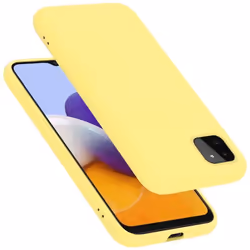 Coque pour Samsung Galaxy A22 5G Housse en LIQUID YELLOW Etui Case Cover Protection en Silicone TPU telephone portable