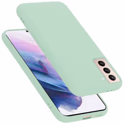 Coque pour Samsung Galaxy S22 Housse en LIQUID LIGHT GREEN Etui Case Cover Protection en Silicone TPU telephone portable