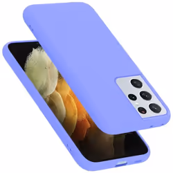 Coque pour Samsung Galaxy S22 ULTRA Housse en LIQUID LIGHT PURPLE Etui Case Cover Protection en Silicone TPU telephone portab ...