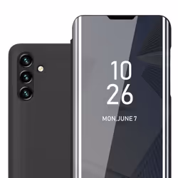 Etui - CADORABO - Samsung Galaxy A13 5G - Clear View - Protection 360° - Miroir Noir Tourmaline