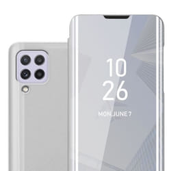 Coque pour Samsung Galaxy A22 4G / M22 / M32 4G en AGATE ARGENT Cover Protection with miroir