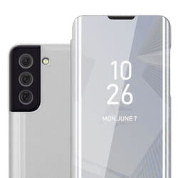 Coque pour Samsung Galaxy S22 PLUS en AGATE ARGENT Cover Protection with miroir