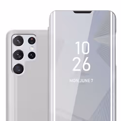 Coque pour Samsung Galaxy S22 ULTRA en AGATE ARGENT Cover Protection with miroir