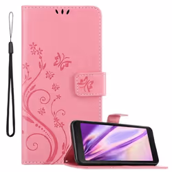 Coque pour Samsung Galaxy XCover 5 Housse en ROSE FLORAL Etui Case Cover Protection Floral Portefeuille Wallet